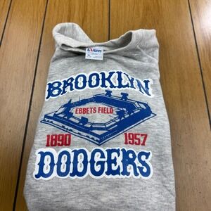 Vintage Hanes Brooklyn Dodgers Ebbets Field Sweatshirt XL Gray Made in USA Mens